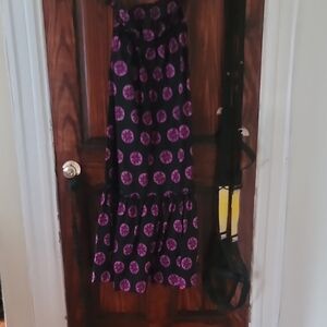 Free People Strapless Purple and Black Dress
